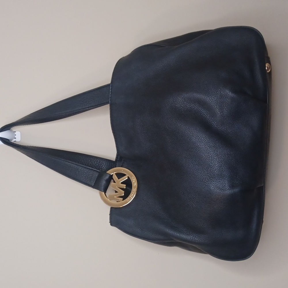 MICHAEL KORS Leather tote bag LARGE black/gold